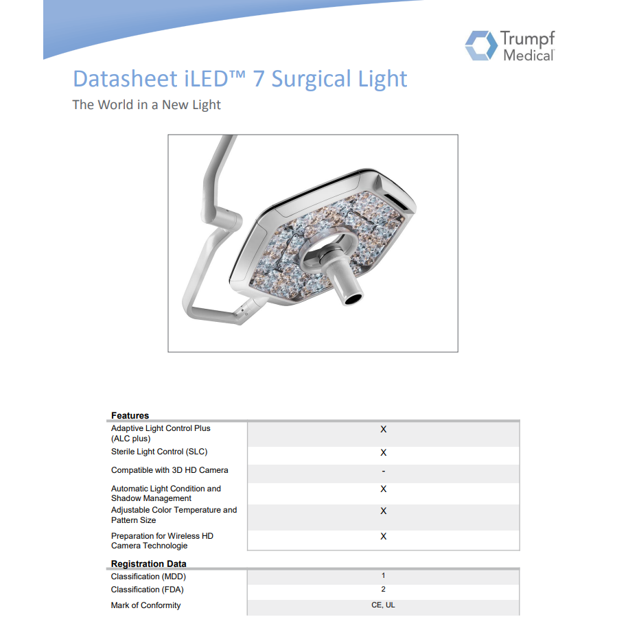 iLED™ 7 Surgical Light