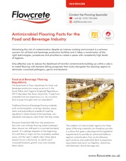 Antomicrobial flooring facts for the food and beverage industry