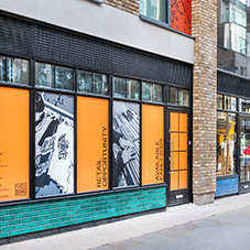 New bi fold steel doors, screens and windows by Clement for commercial project in Soho, London