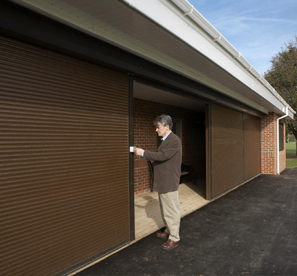 Shutters all round give the isolated clubhouse greater security.