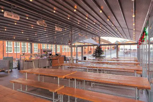 Kingsmead School in Staffordshire Installs Enclosed Dining Canopy