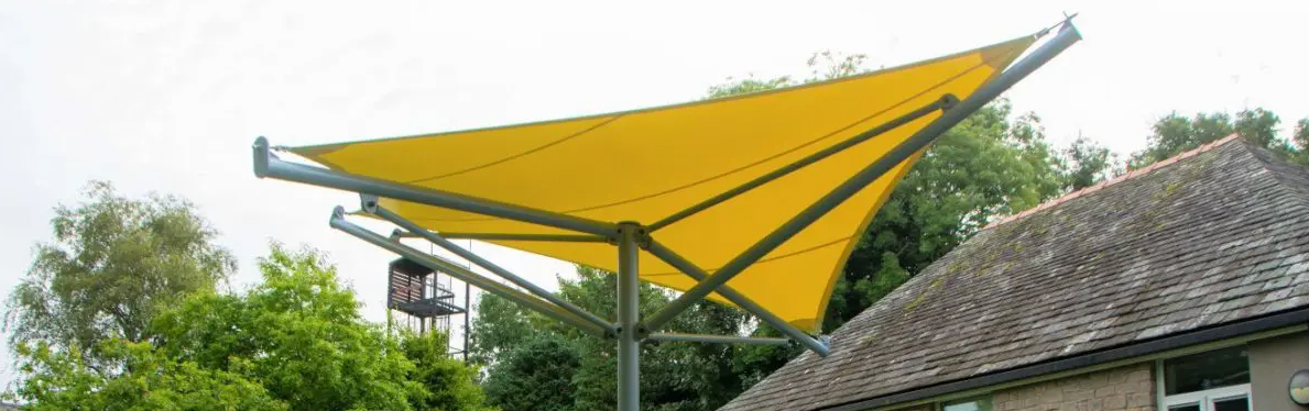 Bleasdale School in Lancashire Install Three Bright and Colourful Playground Canopies