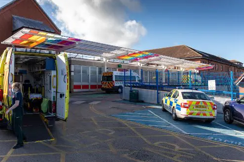Great Western Hospital in Wiltshire Adds Entrance Canopies