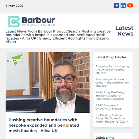 Latest News From Barbour Product Search: Pushing creative boundaries with bespoke expanded and perforated mesh facades - Aliva UK | Energy Efficient Rooflights from Glazing Vision