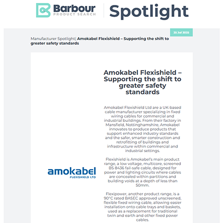 Manufacturer Spotlight|Amokabel Flexishield – Supporting the shift to greater safety standards