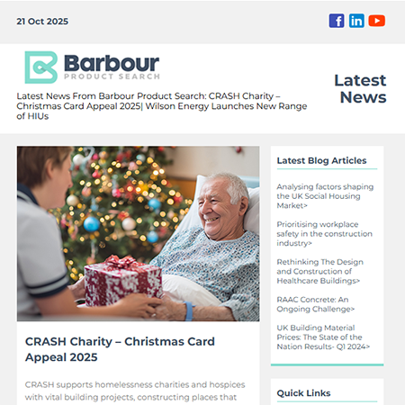Latest News From Barbour Product Search: CRASH Charity – Christmas Card Appeal 2025| Wilson Energy Launches New Range of HIUs