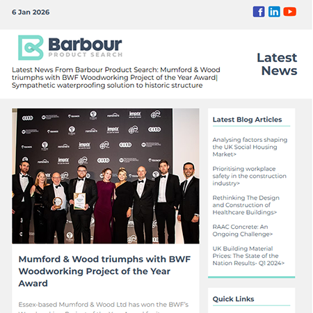 Latest News From Barbour Product Search: Mumford & Wood triumphs with BWF Woodworking Project of the Year Award| Sympathetic waterproofing solution to historic structure