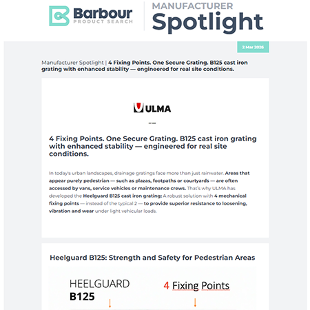 Manufacturer Spotlight | 4 Fixing Points. One Secure Grating. B125 cast iron grating with enhanced stability — engineered for real site conditions.