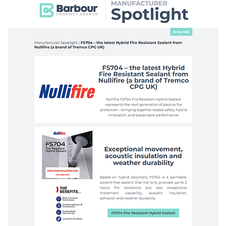 Manufacturer Spotlight | FS704 – the latest Hybrid Fire Resistant Sealant from Nullifire (a brand of Tremco CPG UK)