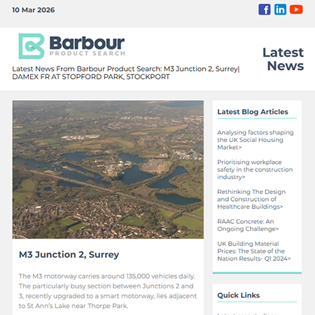 Latest News From Barbour Product Search:  M3 Junction 2, Surrey|  DAMEX FR AT STOPFORD PARK, STOCKPORT