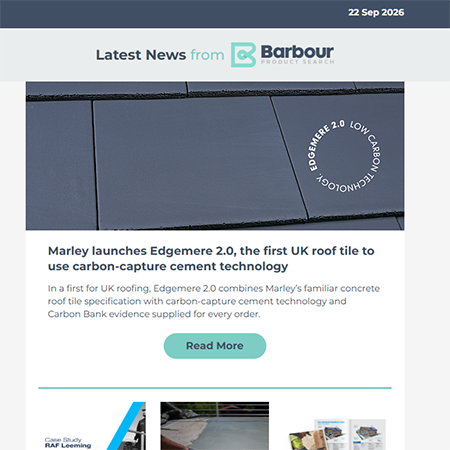 The latest construction product updates from Barbour Product Search
