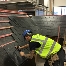 Roofing materials for Leeds College of Building