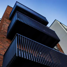 AliDeck Supplies AliRail Plate-Fix 0.74kN Aluminium Balcony Balustrade System to Westfield in Ireland
