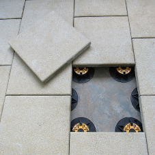 Paving pedestals, South London