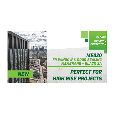 Fast, Flexible and Tough: Introducing the ME020 Class B Fire Rated Window and Door Sealing Membrane + Fast, Flexible and Tough: Introducing the ME020 Class B Fire Rated Window and Door Sealing Membrane +
