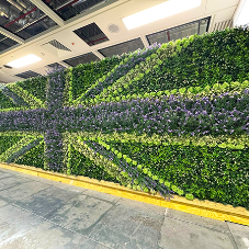 Striking custom installation for Heathrow Airport’s Terminal 2 lounge