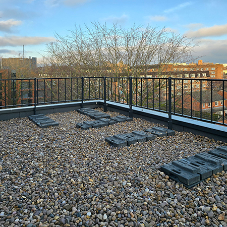 Freestanding Barrial V Edge Protection Installed at Grove Street Residential Blocks, Liverpool Freestanding Barrial V Edge Protection Installed at Grove Street Residential Blocks, Liverpool