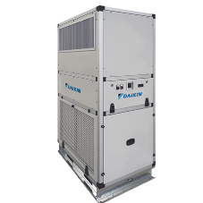 Vertical DX air handling unit for decentralised, low-carbon ventilation in large spaces