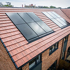 Solar PV panels and roof system for affordable homes in Ashington