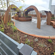 Rooftop CCU space for Kings College Hospital: Class A Decking & Planter System