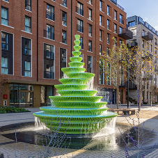 Sculpting Water: NEON Designs a Landmark Fountain with HIMACS
