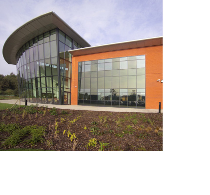 Lightspan curtain-walling at Stephenson College, Coalville
