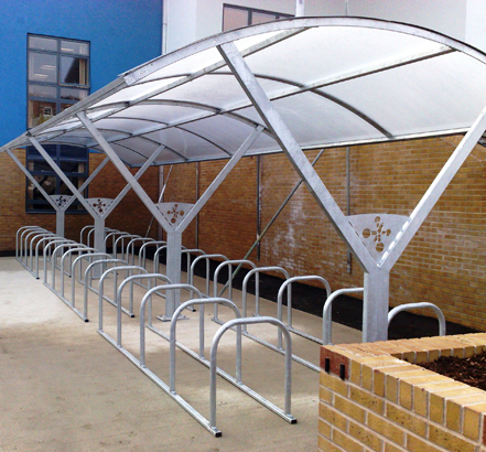 Streetproducts installed cycle shelters at Tideway School