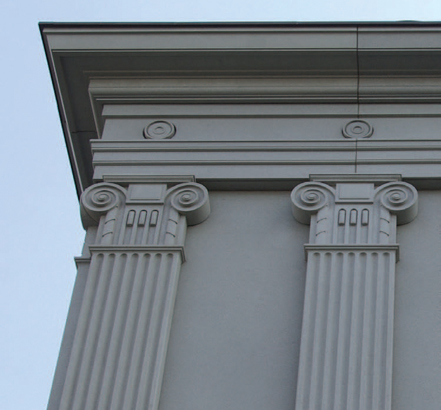 Architectural pre-cast concrete column, Moscow, Russia