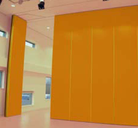 Movable walls, half open, for the Knowsley Schools BSF project