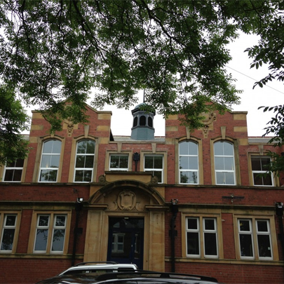 Windows, doors and glazed corridor at Castleford Academy