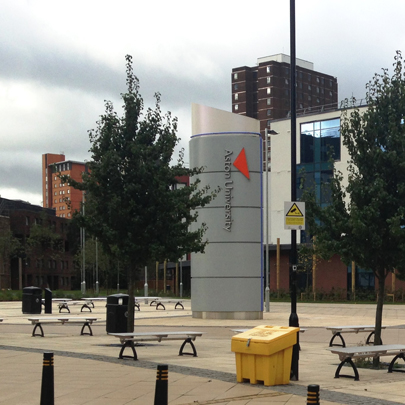 Metalco outdoor seating for Aston University