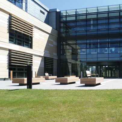 Metalco Big Harris benches, Bath Spa University