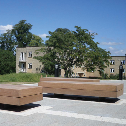 Metalco Big Harris benches, Bath Spa University