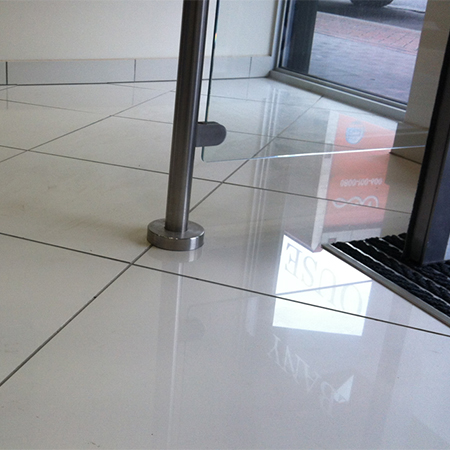Bedrock ceramic floor tiles at Albany House