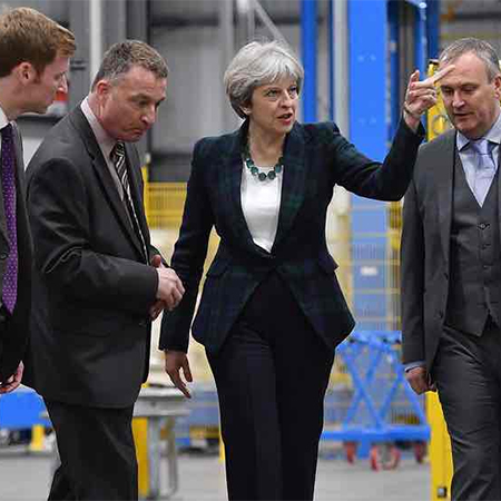 Theresa May visits IKO Polymeric in Derbyshire