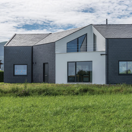 Natural slate for a Passive house