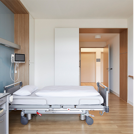 White oak flooring adds bright feel for hospital
