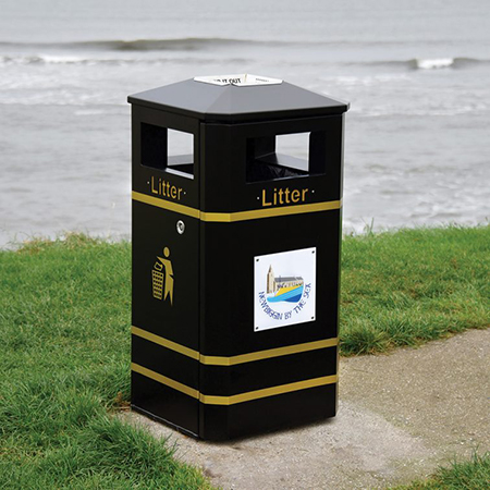 Derby Standard litter bins for Newbiggin by the Sea