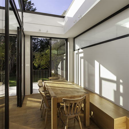 Contemporary orangery and bespoke rooflights transform home