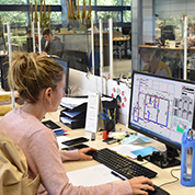 ULMA Engineers studying a client's project