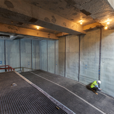 Type C Waterproofing system in retrofit basement