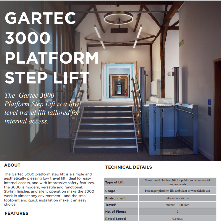 Gartec 3000 Platform Step Lift