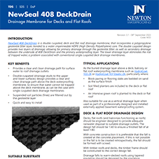 NEWTON 408 DECKDRAIN - Drainage Membrane for Decks and Flat Roofs