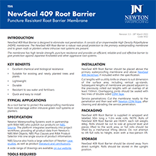 NEWTON 409 ROOTBARRIER - Puncture Resistant Root Barrier Membrane