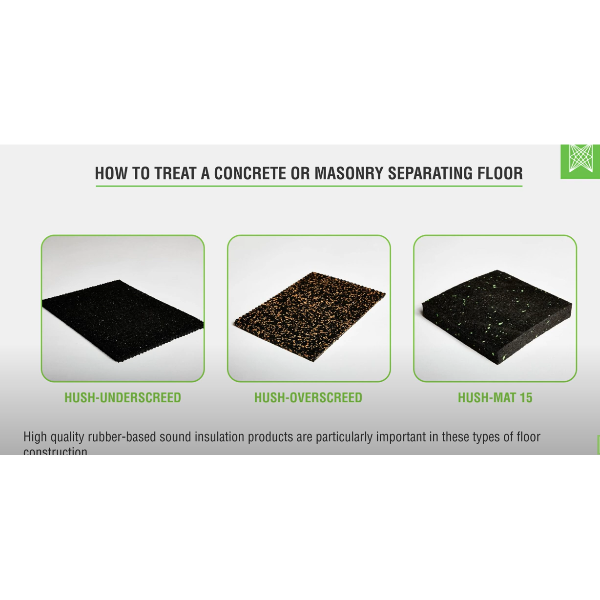 Acoustic insulation systems for concrete and masonry floors to reduce nuisance sound in dwellings