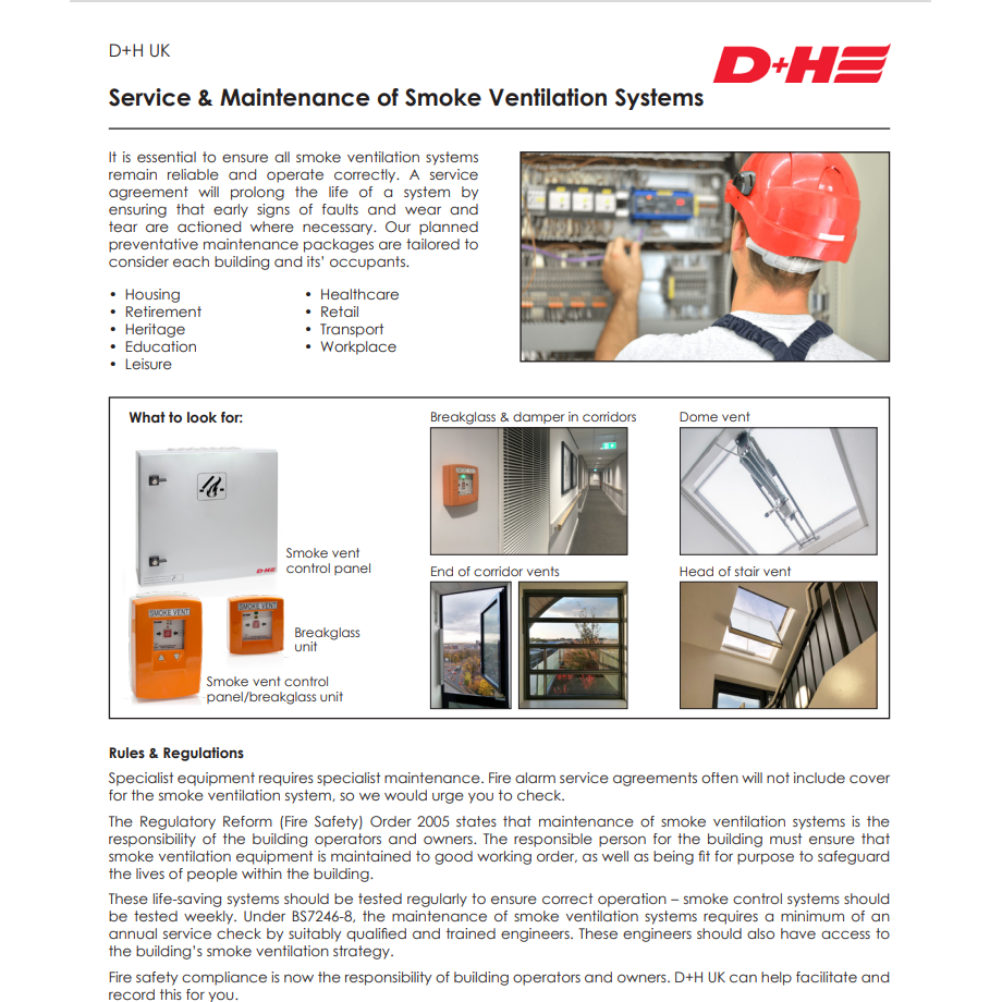 Service & Maintenance of Smoke Ventilation Systems