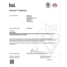 Certificate: BS EN 1455-1 (KM548614)