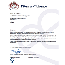 Certificate: BS EN 1329-1 (KM563460)