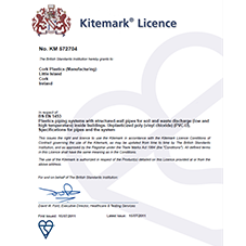 Certificate: BS EN 1453 (KM572704)