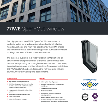 77IWE Open-Out window Specification Guide 77IWE Open-Out window Specification Guide
